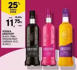 Continente vodka eristoff black/ pink/ passion fruit promoção