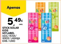 Continente stick solar kids mylabel promoção