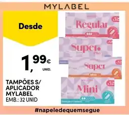 Continente Tampões s/ aplicador mylabel promoção