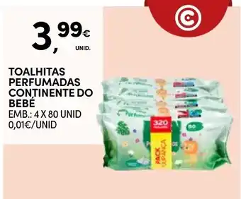 Continente toalhitas perfumadas continente do bebé promoção
