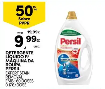 Continente Detergente liquido p/ máquina da roupa persil promoção