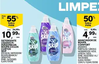Continente Detergente liquido p/ maquina da roupa ciclos curtos skip promoção