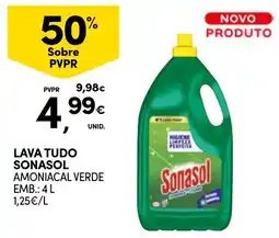 Continente Lava tudo sonasol amoniacal verde promoção