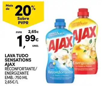 Continente lava tudo sensations ajax reconfortante/energizante promoção