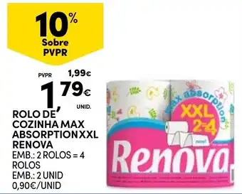 Continente rolo de cozinha max absorption xxl renova promoção