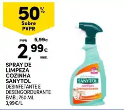 Continente spray de limpeza cozinha sanytol promoção