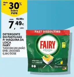 Continente Detergente em pastilhas p/ máquina da loiça fairy promoção