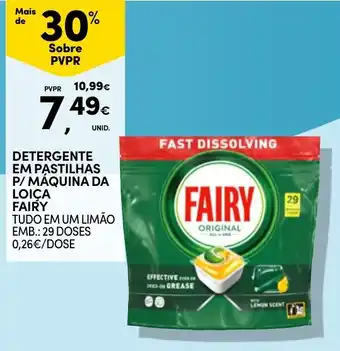 Continente Detergente em pastilhas p/ máquina da loiça fairy promoção