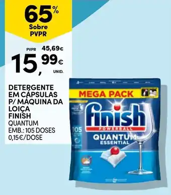 Continente Detergente em cápsulas p/ máquina da loiça finish quantum essential promoção