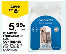 Continente Tapete educação p/ cão continente promoção