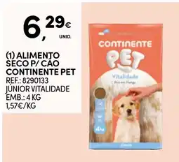 Continente Alimento seco p/ cao continente pet promoção