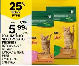 Continente alimento seco p/ gato friskies promoção
