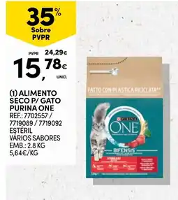 Continente alimento seco p/ gato purina one promoção