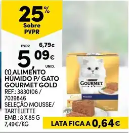 Continente alimento humido p/ gato gourmet gold promoção
