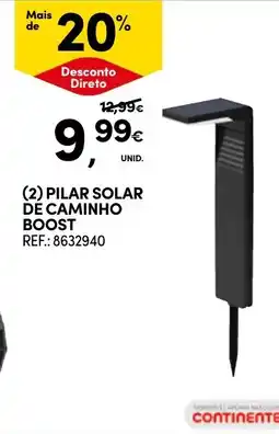Continente pilar solar de caminho boost promoção
