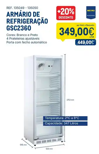 Armário de refrigeração gsc2360