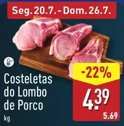 ALDI Costeletas do Lombo de Porco promoção