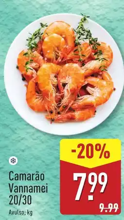 ALDI Camarão Vannamei promoção