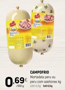 Coviran Campofrio mortadela peru ou peru com azeitonas promoção