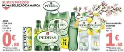E.Leclerc Água com gás limão pedras promoção