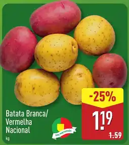 ALDI Batata Branca/ Vermelha Nacional promoção