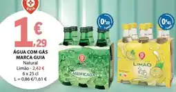 E.Leclerc Água com gás marca guia natural promoção