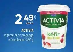 Coviran activia logurte kefir morango e framboesa promoção