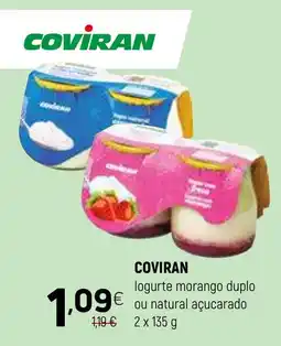 Coviran coviran logurte morango duplo ou natural açucarado promoção