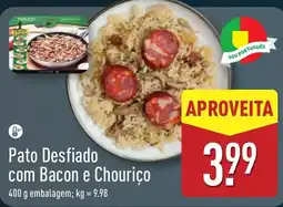 ALDI Pato Desfiado com Bacon e Chouriço promoção
