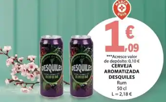 Cerveja aromatizada desquiles rum