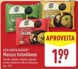 ALDI Asia green garden massas instantâneas promoção