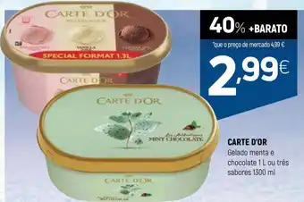 Coviran Carte d'or gelado menta e chocolate promoção