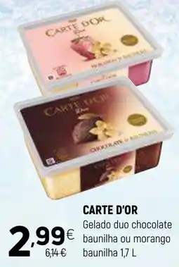Coviran Carte d'or gelado duo chocolate baunilha ou morango promoção