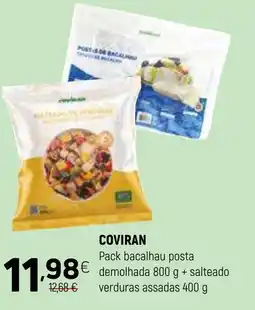 Coviran coviran pack bacalhau posta demolhada 800 g + salteado verduras assadas 400 g promoção