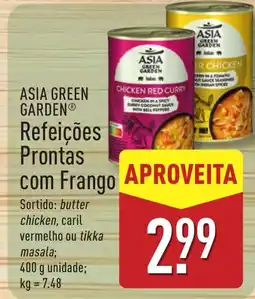ALDI Asia green garden refeições prontas com frango promoção