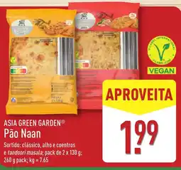 ALDI Asia green garden pão naan promoção