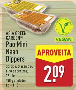 ALDI Asia green garden pão mini naan dippers promoção