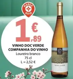 E.Leclerc vinho doc verde companhia do vinho loureiro branco promoção