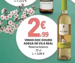 E.Leclerc Vinho doc douro adega de vila real reserva branco promoção