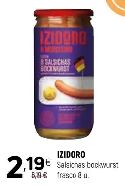 Coviran Izidoro salsichas bockwurst promoção