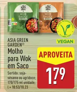 ALDI Asia green garden molho para wok em saco promoção