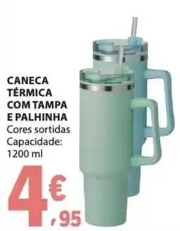 E.Leclerc Caneca térmica com tampa e palhinha promoção