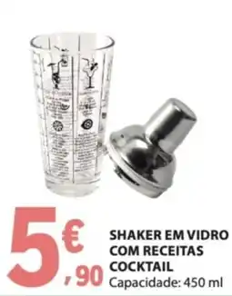 E.Leclerc Shaker em vidro com receitas cocktail promoção
