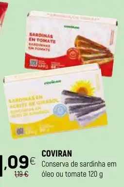 Coviran Coviran conserva de sardinha em óleo ou tomate promoção