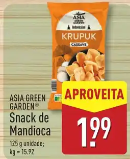 ALDI Asia green garden snack de mandioca promoção