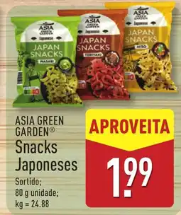 ALDI Asia green garden snacks japoneses promoção
