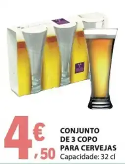 E.Leclerc Conjunto de 3 copo para cervejas promoção
