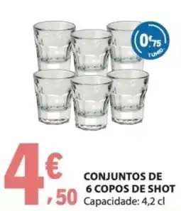 E.Leclerc Conjuntos de 6 copos de shot promoção