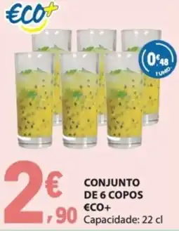 E.Leclerc Conjunto de 6 copos eco+ promoção