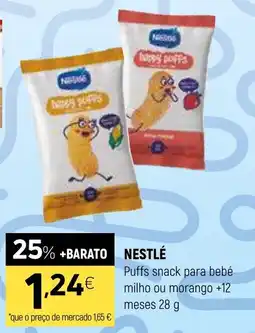 Coviran Nestlé Puffs snack para bebé milho ou morango promoção